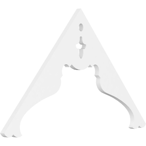 Ekena Millwork Pitch Heath Architectural Grade PVC Gable Pediment, 36"W x 21"H x 1"P (14/12) GPP036X021X100HEA - main